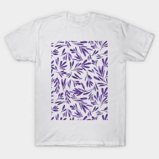 Purple leaves pattern T-Shirt